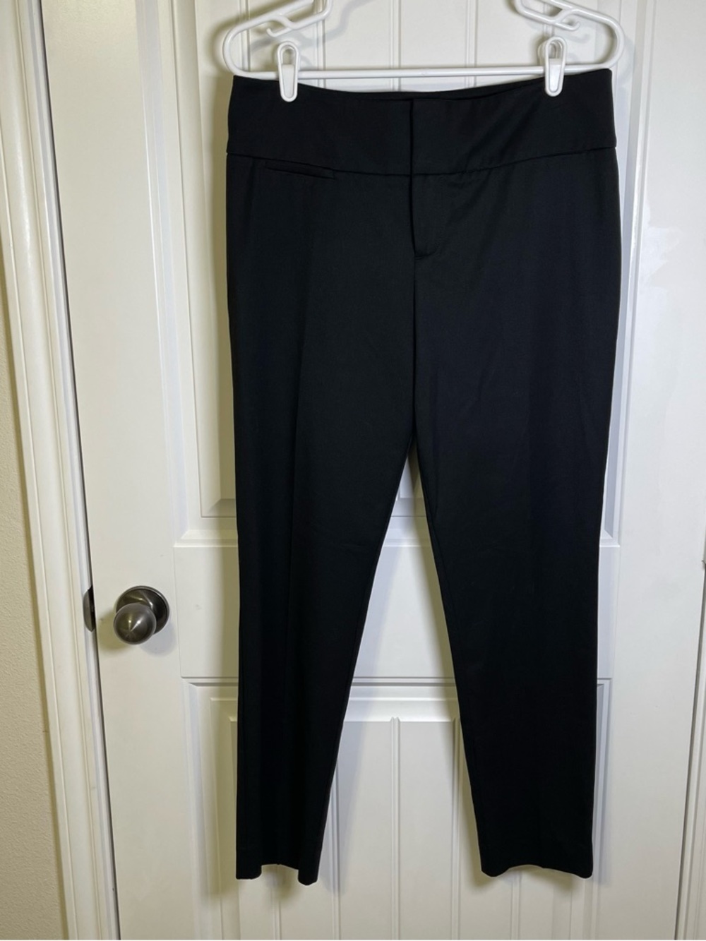 Guess Women’s 30 (10) Classic Black Stretch Ponte Trouser Pants Cropped Ankle